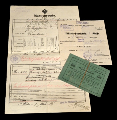 2. Reseintyg som krävdes för att resa i krigets Österrike
